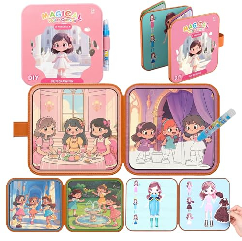 Flintosky Princesse Livre Coloriage Eau Fille Livre Habillage Réutilisable