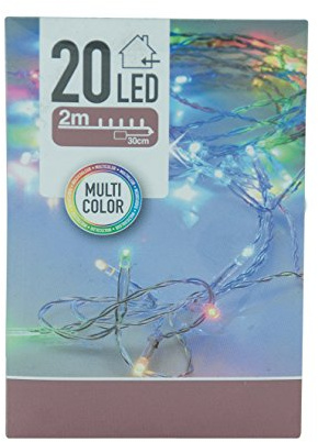 Gravidus LED-Lichterkette 20 Lichter 2m Bunt Stimmungslicht Deko-Highlight mit energiesparenden LED-Lampen für Innen- und Außenbereiche langlebig