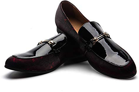 JITAI Mocassini Eleganti da Uomo Moda Scarpe Casual Scarpe Eleganti da Uomo, Nero 05, 45 EU (12 UK)