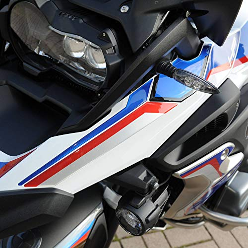Resin Bike Aufkleber für Motorrad Kompatibel mit BMW R 1250 GS 2019. Seitliche Schutzabdeckungen des Bugbereichs vor Stößen und Kratzern. Paar 3D-Harzklebstoff – Stickers - Made in Italy