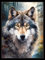 Eiflow Diamant-Malerei-Set zum Selbermachen für Erwachsene, Wolf, 5D-Tier-Diamant-Malerei, runder Bohrer (30,5 x 40,6 cm)