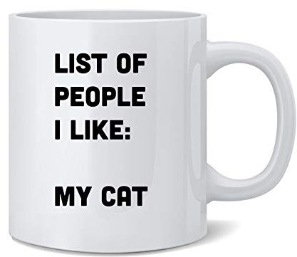Poster Foundry My Cat People I Like Funny antisocial introvert Keramik Kaffeetasse Teetasse lustiges Geschenk 340 ml