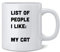 Poster Foundry My Cat People I Like Funny antisocial introvert Keramik Kaffeetasse Teetasse lustiges Geschenk 340 ml