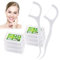 Czemo Hilo Dental con Mango 180 piezas Seda Dental Palo Hilo Dental Pre-cortadas Seda de Dientes, Pack de 6