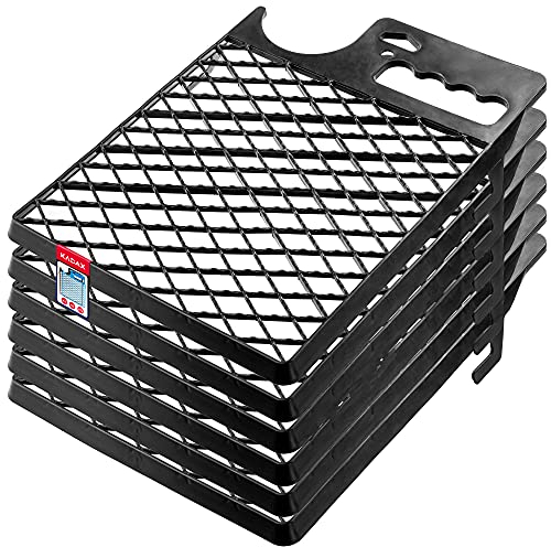 KADAX Rejilla rascadora, rejilla de plástico, 30,5 x 23 cm, rejilla de pintura para pintura, accesorios de pintura, rejilla de drenaje, rascador de pintura, herramienta de pintura (6, negro)