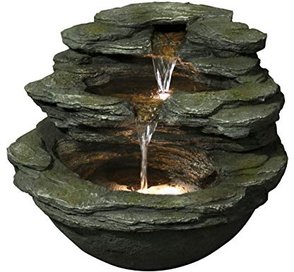 Bond Manufacturing Y95864 Calistoga Springs Lighted Fountain, Slate Grey