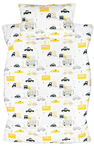 Amilian Kinderbettwäsche 100x135 Baby Bettwäsche Set Größe Babybettwäsche 135x100 mit Kissenbezug 40x60 100% Baumwolle Babybett Kinderbettwäsche 100x135 Jungen Mädchen Bettwaesche