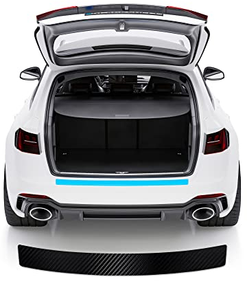 Blackshell® Basic Ladekantenschutz Folie kompatibel mit VW Touran | Typ 1T/GP/GP2 | Bj. 2003-2015 Carbon Matt - passgenauer Stoßstangenschutz inkl. Profi Rakel für Folie