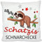 Schnarchecke Kuschelkissen |Geschenk| Eltern Mama, Papa, Tante, Bruder, Schwester | Fotokissen | Motivkissen | bedrucktes Kissen | Baumwolle | Kissen | Motivkissen (mit Kissenfüllung, Schatzi)