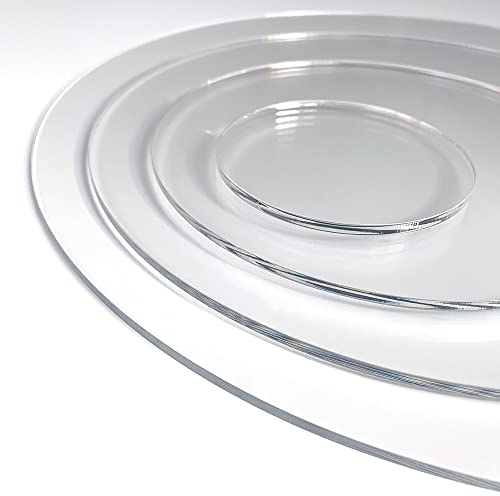 Rond Verre Acrylique Transparent. Rond en Verre Acrylique. Plaque Ronde Acrylique Transparente. Disque Plastique Acrylique. Cercle Acrylique Transparent - 40 cm (400 mm) - - 1 mm -