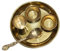 Universal Hub Brass Pooja Thali Set Hindu Aarti Plate Indian Temple Decor Puja Items Pooja Samagri Ladoo Gopal Bhog Thali Combo Set of 5 Pcs