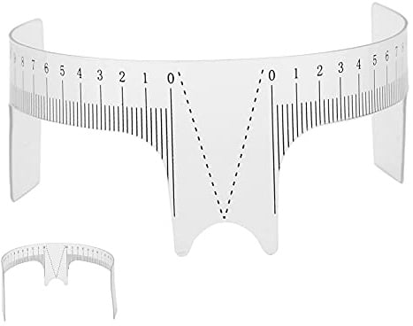 Augenbrauen Lineal Selbstklebender Aufkleber Microblading Lineal Brauenform Design Messwerkzeug Leitfaden für Nasenrückenlineal A