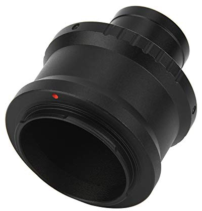 Adattatore per Telescopio E Mount Attacco A37 1,25 Pollici in Lega di Alluminio Nero T2 Nex Metal 1,25 Pollici Anello Adattatore per Montaggio Telescopico Adatto per