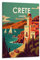 Kreta Griechenland Vintage Reiseposter Landschaft 30 x 45 cm Leinwanddruck für Wohnzimmer, Schlafzimmer, Wohnheim, Zuhause, Büro Wanddekoration