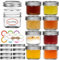 Small Mason Jars, 8 Pack 4oz Glass Mason Jar with Regular Lids, Mini Canning Jar, Ideal for Jelly, Jam, Honey, Dessert, Spice, Wedding Favor, Candles