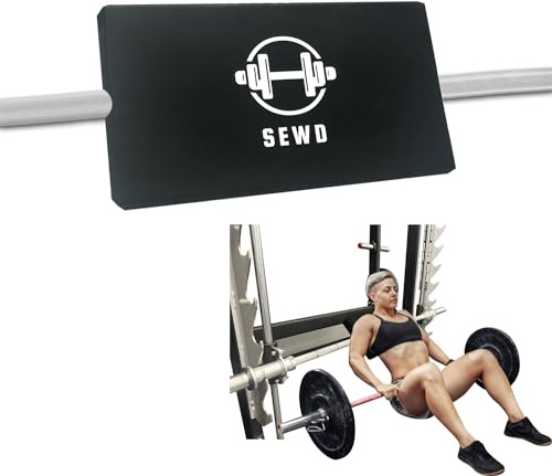 SEWD Turns Any Squat Rack into Hip Thrust Machine Hip Thrust Bench Back Pad Fits Olympic Barbell Bar – Multifunctional Workout Pad for Hip Thrust, Bench Press, Plank, Glute Bridge and Push Ups.