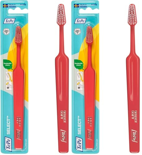 TEPE Select Soft Toothbrush, Quality, User-Friendly Brush, 1 X Select Soft Brush (Pack of 2)