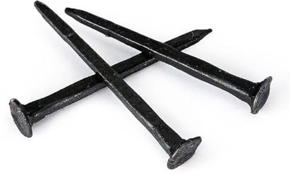 ERICAT 400 Uds. Clavos Negros for Zapatos, Clavos Cuadrados pequeños de Hierro, Tablero pequeño for carpintería, Clavos Triangulares, revisión de Puntas, Mini Zapatero (Color : Black, Size : 25mm)