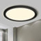 LQWELL® Plafonnier LED, Lampe de Salle de Bain Étanche IP44 Ronde Plate 18W 4000K 1980LM Lampe Simple Moderne Mince pour Salon Chambre Cuisine Balcon Couloir Sous-Sol Bureau, 220 * 24mm