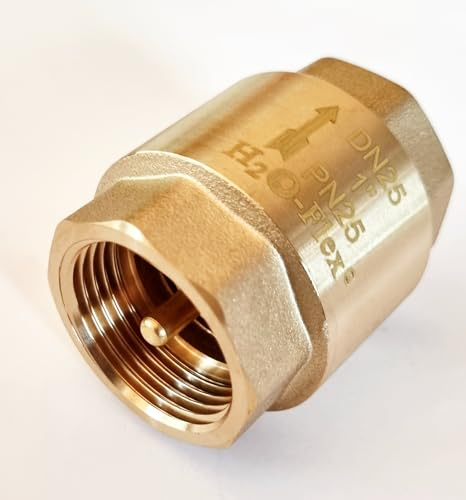 H2O-Flex® DN25 Clapet anti-retour 1 entièrement en laiton, jusqu'à 90 °C, longueur de construction courte 25 bar