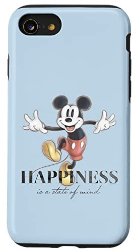 Disney 100 Anniversary Mickey Mouse D100 Zitat Glück Hülle für iPhone SE (2020) / 7 / 8