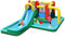 LIFEZEAL Castillo Hinchable con tobogán, casa Hinchable para niños con Pared de Escalada, Piscina, túnel, Parque Inflable Grande con Bolsa de Transporte, para Interiores y Exteriores (sin soplador)