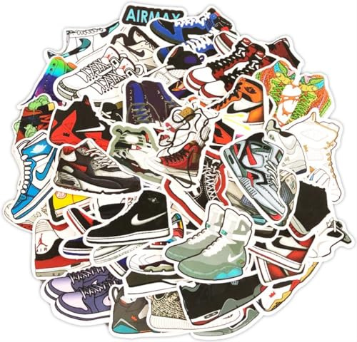 CHPN - Sneaker-Aufkleber - Sneaker-Aufkleber - Sneaker - Sportschuh - Sneaker-Liebhaber - 50 Stück - Aufkleber - Geschenk