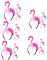TOYANDONA 15 Stk Flamingo-Stirnband kinder haarschmuck faschingskostüm Plüsch-Stirnband kinder dekor Kleidung Haarreifen aus Stoff Party-Kopfschmuck Pop schmücken Hut Tier Fräulein Samt