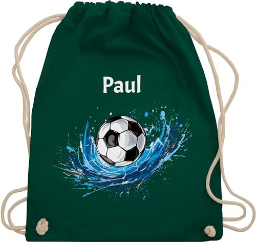 Turnbeutel Rucksack - Fußball Geschenk Fußballfan Geschenke Fußballbegeisterte I Fußballliebe - Unisize - Dunkelgrün - turnsack jungen kinder stoffbeutel kindergarten fussball name beutel