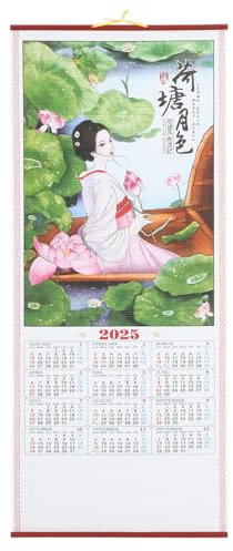 Cabilock 2025 Chinesischer Wandkalender Jahr Der Schlange Wandkalender Feng Shui Chinesischer Tierkreiszeichen Monatlicher Mondkalender Für Verheißungsvoll