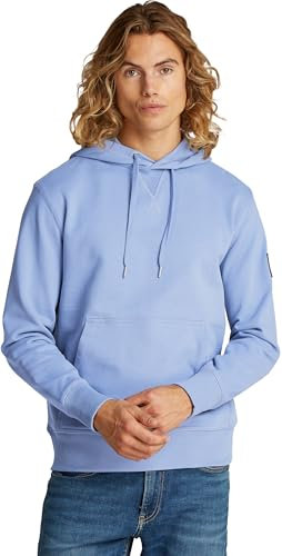 Calvin Klein Herren Hoodie Badge mit Kapuze, Blau (Tempest), XL