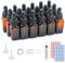 Dondeen Pipettenflasche 10ml,18 pcs braunglas glasflasche pipette,Apothekerflasche,tropfflasche,mit Spritze Trichter,für ätherische Öle, Parfümöle, Flüssigfarbstoffen Aromatherapie Mischungen (10ml)