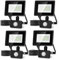 Aigostar Foco LED con Sensor Movimiento 20W,1650LM Super Brillo Focos LED Exterior IP65 Impermeable,Blanco Frío 6500K Proyector Led Exterior,Perfectas para Jardín, Garaje, Patio,paquete de 4