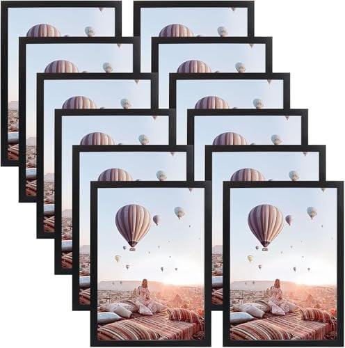 MIDERDO Magnetrahmen A4 Selbstklebend Info-Rahmen Bilderrahmen - 10Pack Magnetrahmen Magnetischer Papierhalter Posterrahmen Dokumenthalter, DIN A4 Aufklappbar Wasserdicht Plakatrahmen Inforahmen