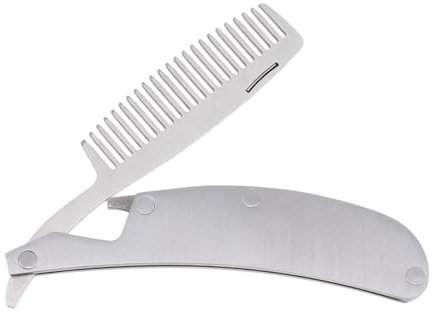 Gogogmee 4stücke Faltbarer Edelstahl-kamm Für Bart Und Haarschnitt Tragbares Mini-haarkamm-tool Professionelles Styling-werkzeug Für Männer Für Bartpflege Und Frisuren