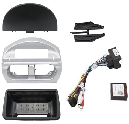 GRASKY 9-Zoll-Autorahmen-Blendenadapter Canbus-Box-Decoder Android Radio Dash Fitting Panel Kit Kompatibel mit Opel Combo Corsa Tigra(Frame Cable Canbus)
