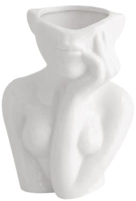 Yominerr Blumenvase im Nordischen Stil, Frauenkörper, Halbes Gesicht, Blumentopf, Vase, Keramik, Kunsthandwerk, Schlafzimmer, Wohnzimmer, Schreibtisch-Dekoration, B