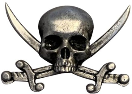 JSGHGDF Anstecknadel im Gothic-Stil mit Totenkopf-Dolchen, Vintage-Stil, Horror-Skelett-Brosche, Kreuzschwerter, Abzeichen für Kleidung, Schmuck, Anstecknadel, Siehe ausführliche Beschreibung