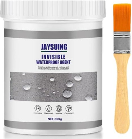 Transparentes Wasserdichtes Beschichtungsmittel, Klare Wasserdichte Versiegelungsflüssigkeit, Dichtmasse Wasserdicht für Toilette, Fliesen, Wände, Badezimmer, Dach (300g)