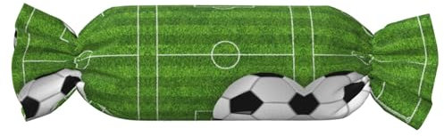 KIROJA Zylindrisches Kissen mit Fußball-Motiv, bequeme Heimdekoration, Weihnachtsdekoration, Kissen mit Einsatz