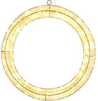 LED Lichtkranz auf Metallgestell 150 LEDs Ø 30 cm Türkranz Batterie Timer
