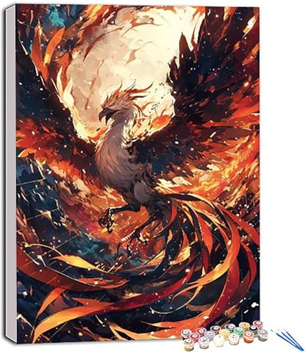 Malen Nach Zahlen Vogel, PhöNix Malen Nach Zahlen Erwachsene Groß XXL 80x110 cm, DIY Malen-Nach-Zahlen für Anfänger Farbe Acrylfarbe ölgemälde Set, Zimmer Deko Aesthetic, Geschenke, Ohne Rahmen X-78