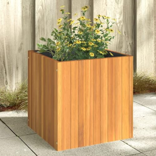 Lauuoeriau Arredamento Articolo Casa Giardino Fioriera 45x45x45 cm Legno Massello Acacia - Fioriera
