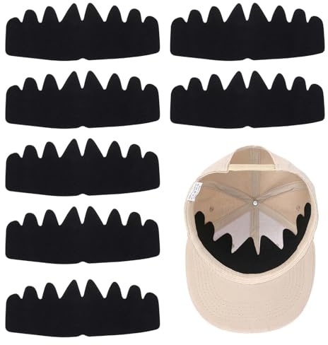 oruola Baseballkappen-Einsatz, Baseballkappen-Einsatz, Hutformer für Baseballkappen mit einzigartigem Höhlen-Design, flexibel, waschbar, wiederverwendbar, Schwarz, 15 Stück