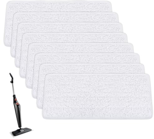 8 Stück Ersatzbezüge Pads für Vileda Dampfreiniger XXL, Waschbar Mikrofaser Ersatzbezug für Vileda Steam PLUS XXL Dampfreiniger, Wiederverwendbar Ersatzbezug für Vileda Dampfreiniger Ersatzbezüge
