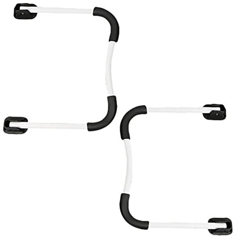 Operitacx 2 Pièces Pieds de Table à Support Pliant Pieds de Meubles Ajustable Pieds de Bureau rallonges de Pieds de Table Rester Pliable Jambes Pliantes Cuisses de Table Pieds de lit Le Fer