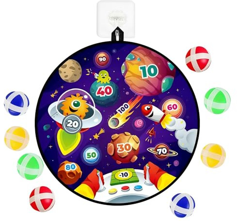 Generico Wall Basketball Hoop | Mit Faltbaren Party-Spielen 2-in-1 Dartboard, Spielzeug Für -Für Teenager Sohn Tochter Familie Freunde Wohnung Im Spielzimmer