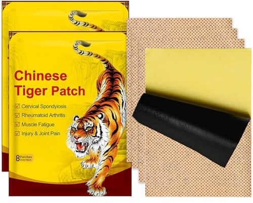 EONFAVE Tiger Schmerzlinderung Patch, 80Pcs/10Pack Tiger Care Patch, Chinesische Ferninfrarot Pflaste, Schmerzlinderung Pflaster für Muskeln und Gelenke, Schnelle und Lang Anhaltende (10 Packs)