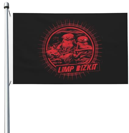 3x5FT Bizkit Rap Rock Band Limp Doppelseitige Flagge Vollflächiger Druck auf beiden Seiten Banner Leicht & schnell trocknend Praktisch für Innen- & Außenaufstellung Mehrfarbig Einheitsgröße