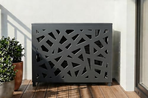 Casanoov Cache clim & pompe à chaleur ANETO RUIVO aluminium gris - taille S